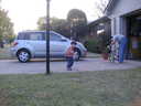 James Playing in the Front Yard
