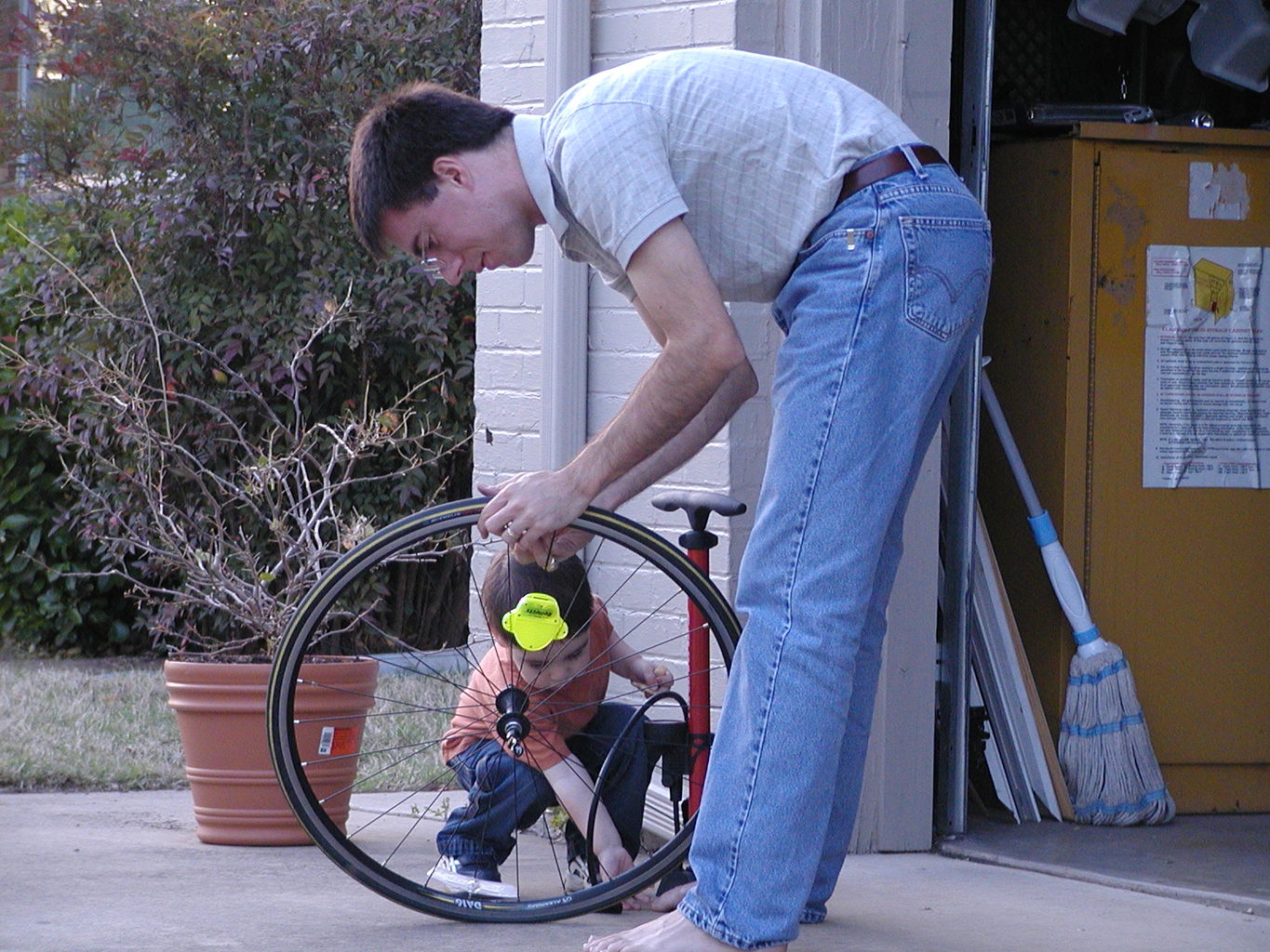 James Playing in the Front Yard

