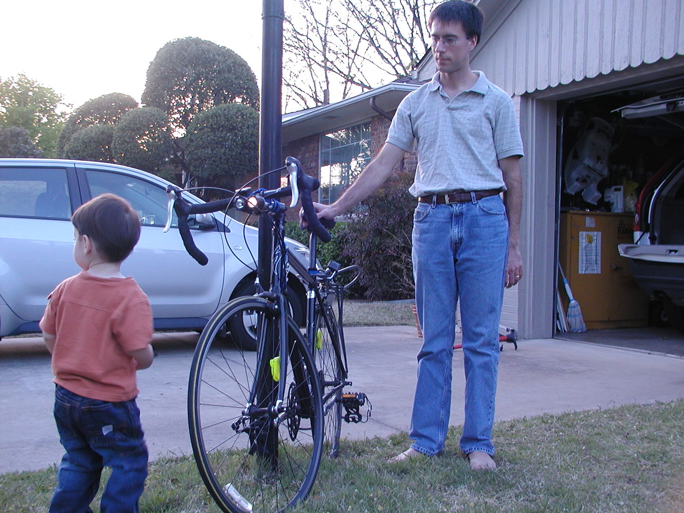 James Playing in the Front Yard
