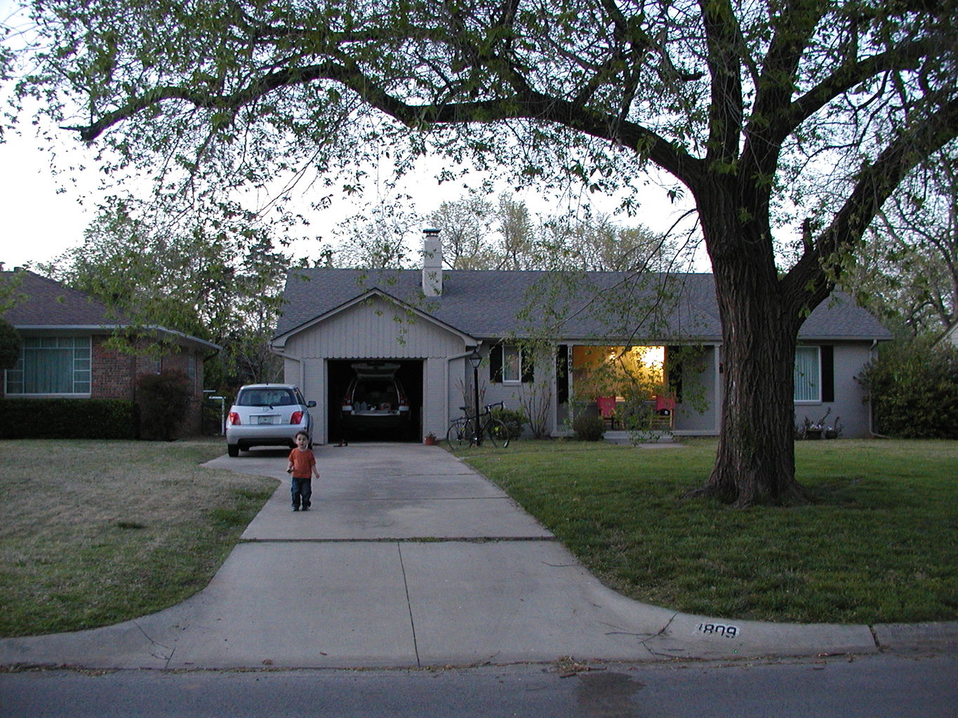 James Playing in the Front Yard
