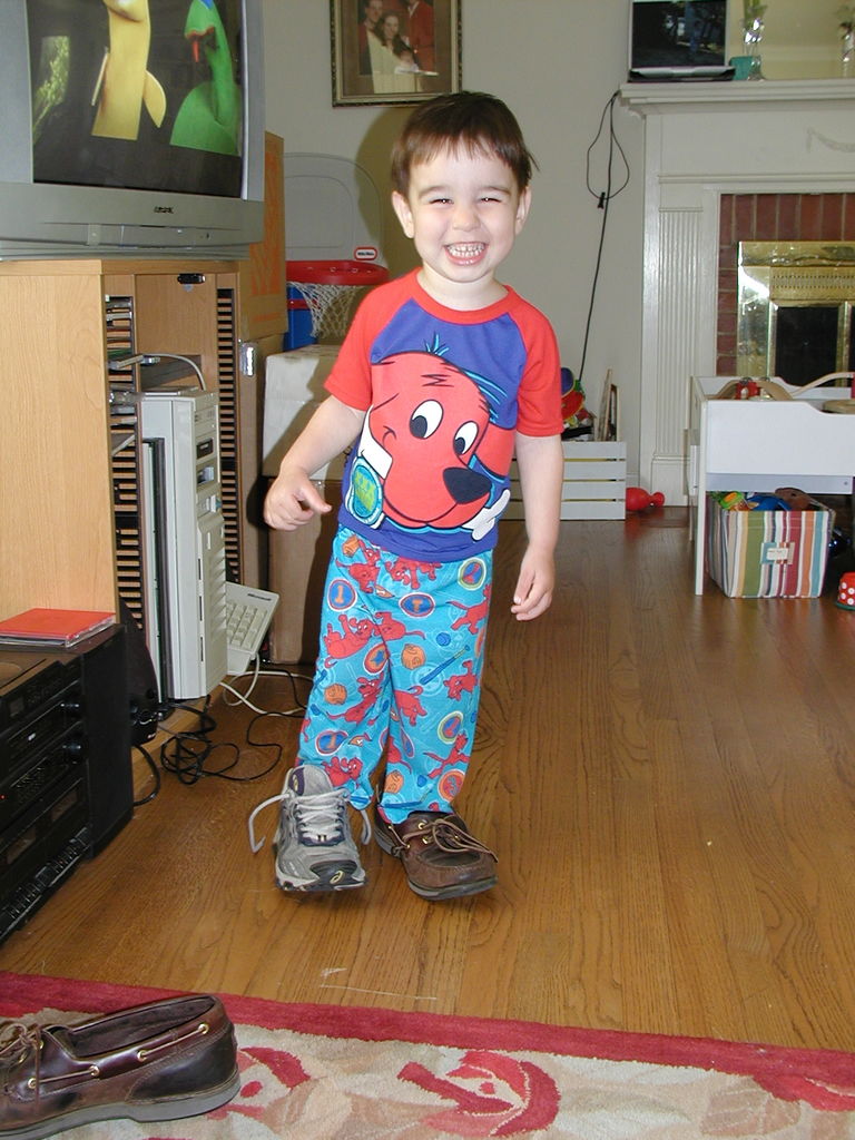 James in the Big Shoes
