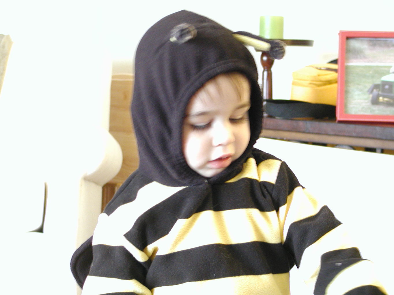 James in Bumblebee Outfit
