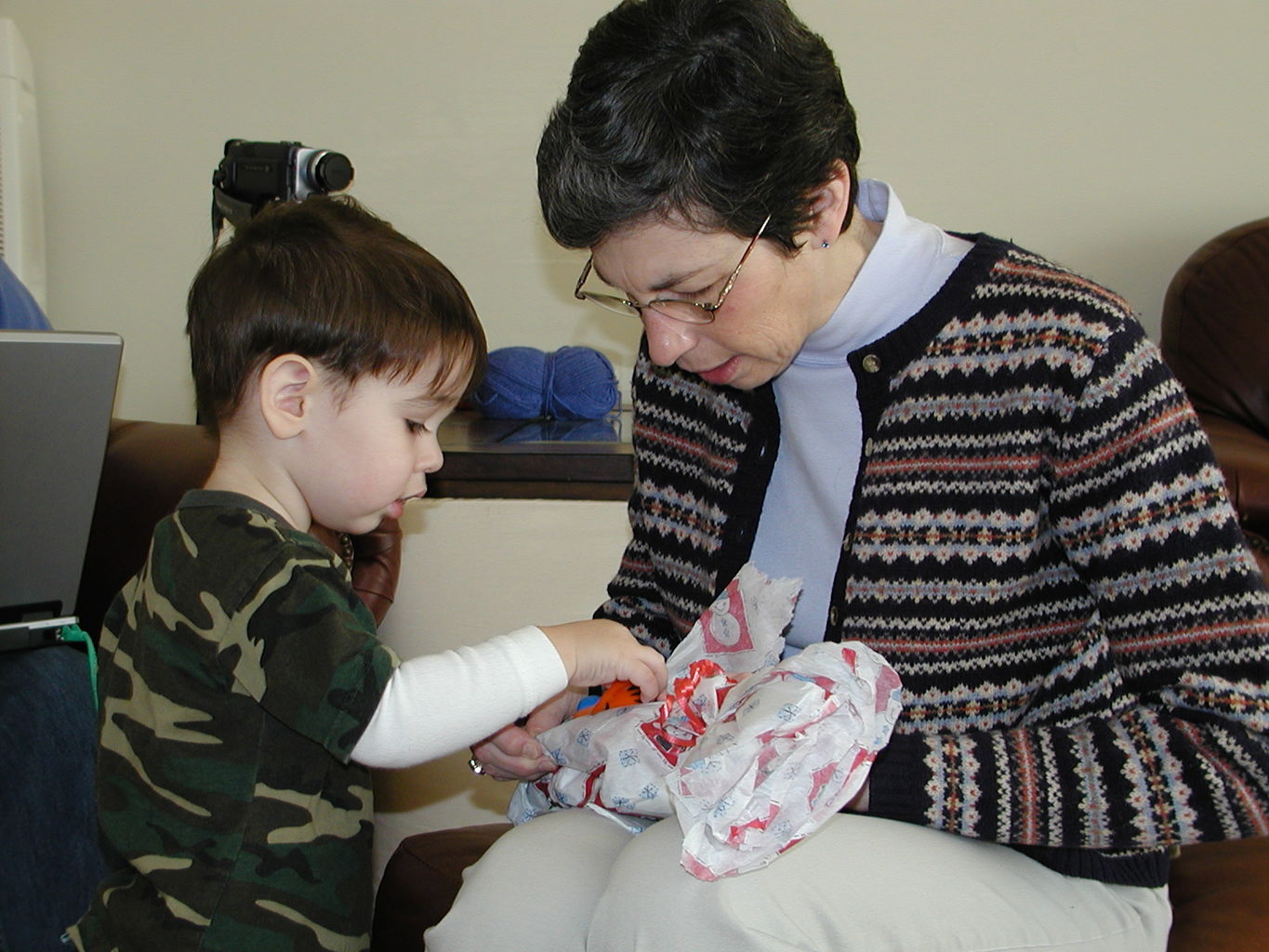 Visit from NaNa and PaPa - Monday
