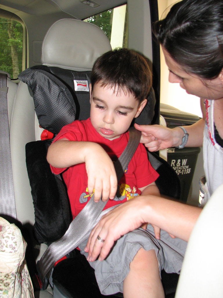 James' first ride in the Big Boy Booster Seat
