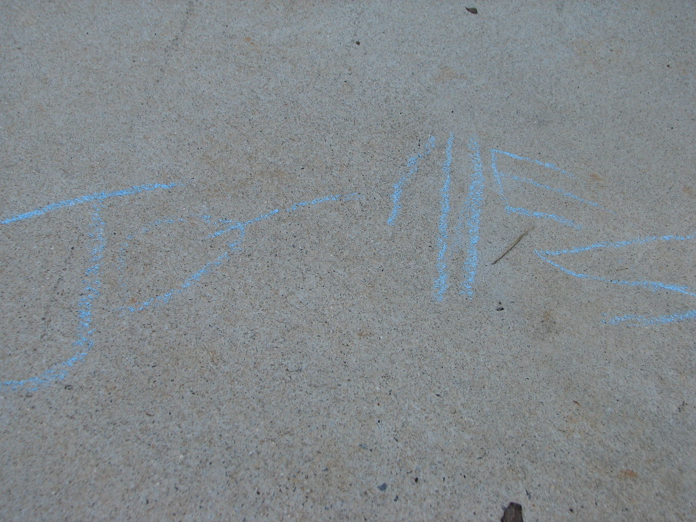 James and Mommy drawing Sidewalk Art
