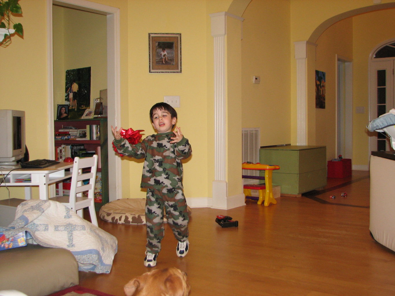 Hazel Playing on Floor