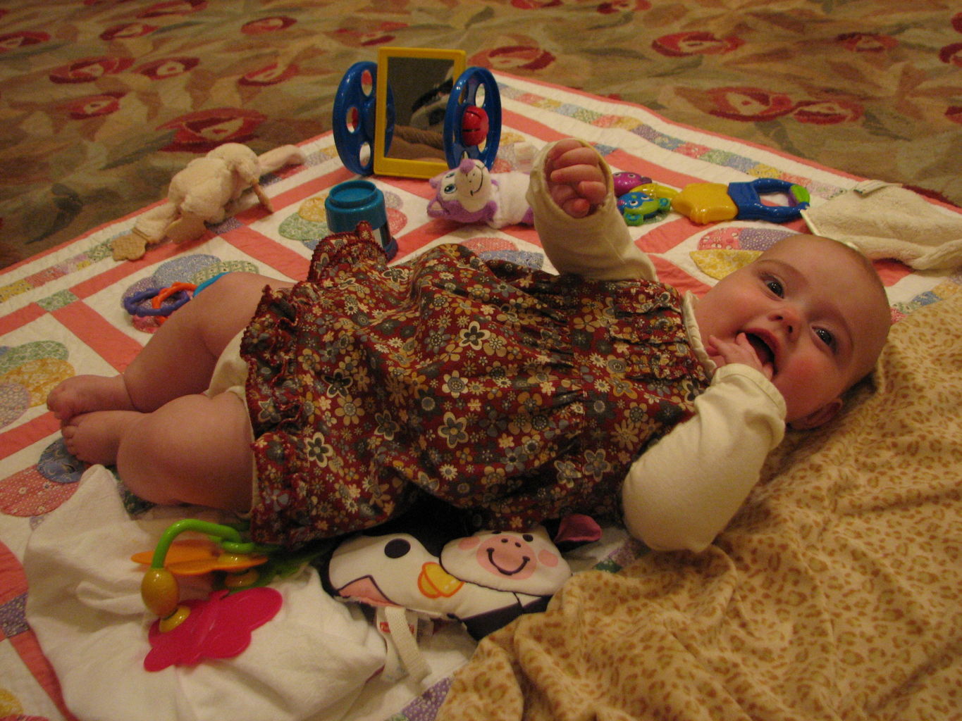 Hazel Playing on Floor