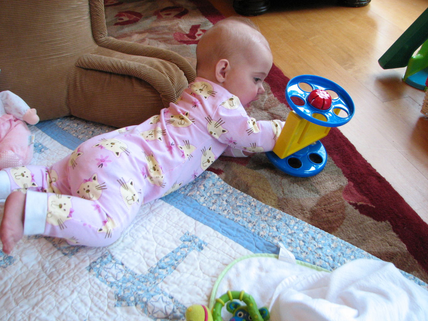 Hazel Playing on Floor