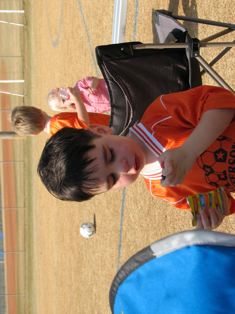 James First Soccer Game