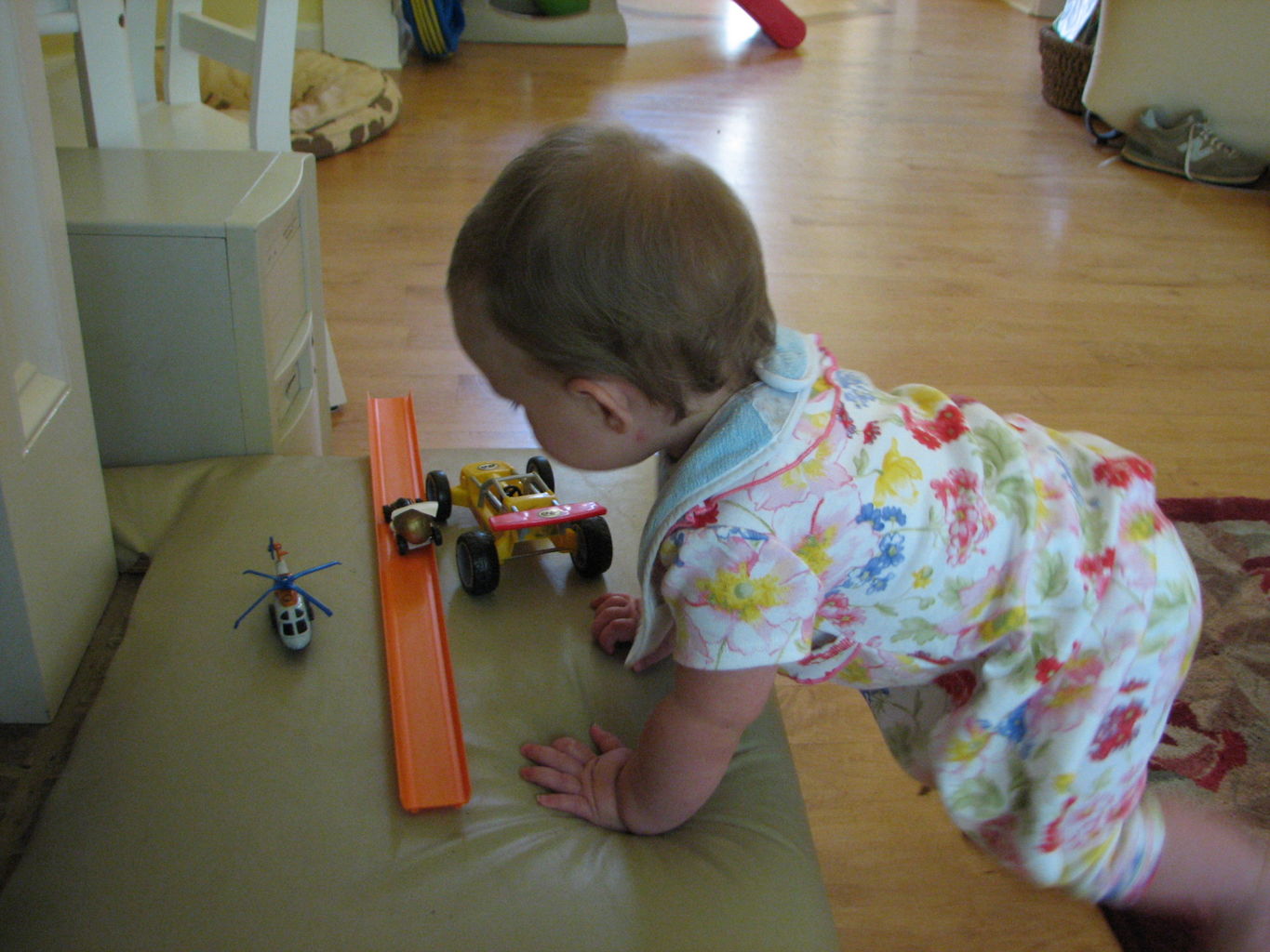 Hazel Standing like the Big Girl