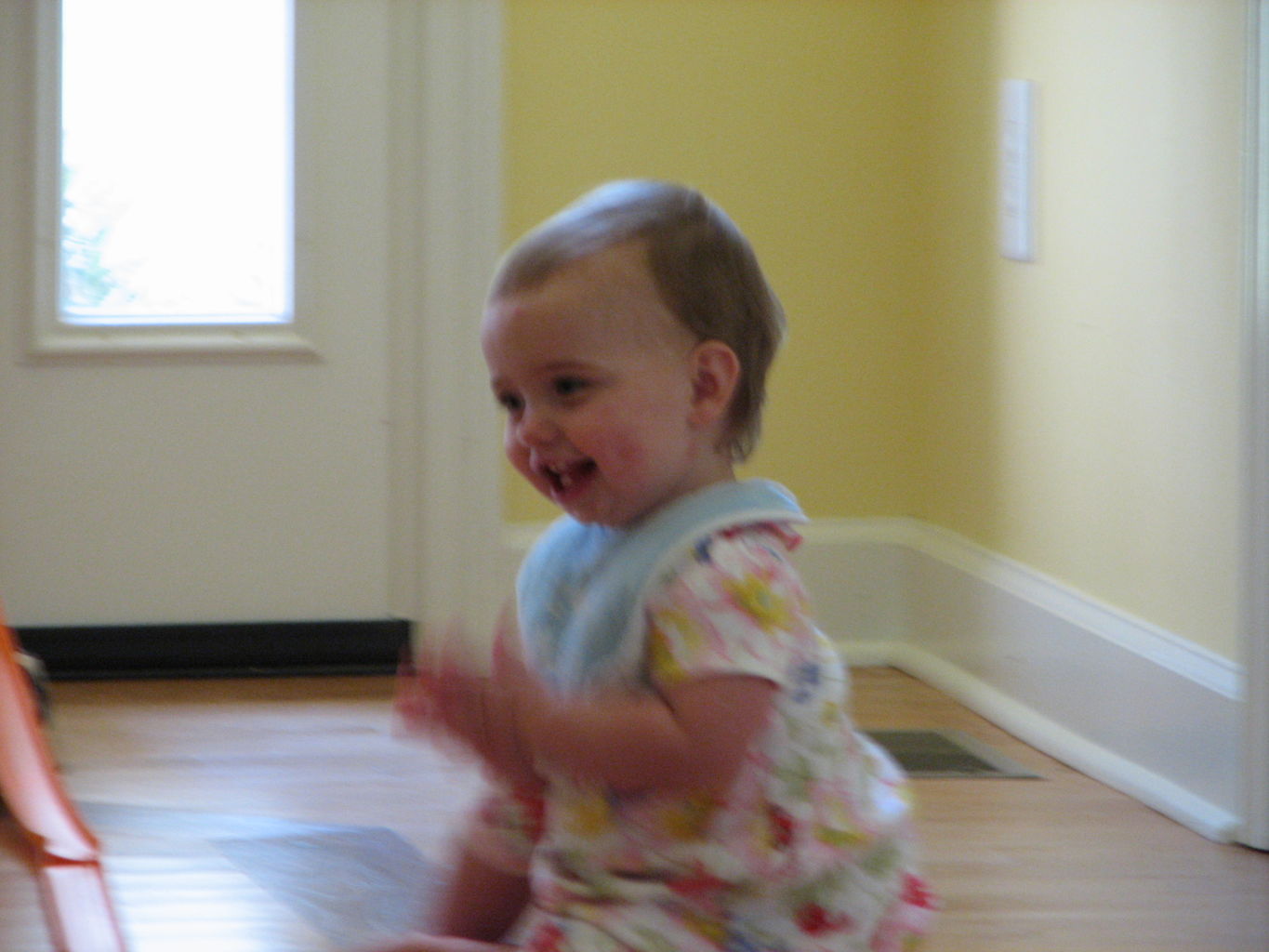 Hazel Standing like the Big Girl