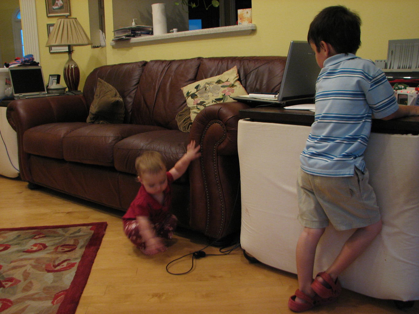 James and Hazel Playing