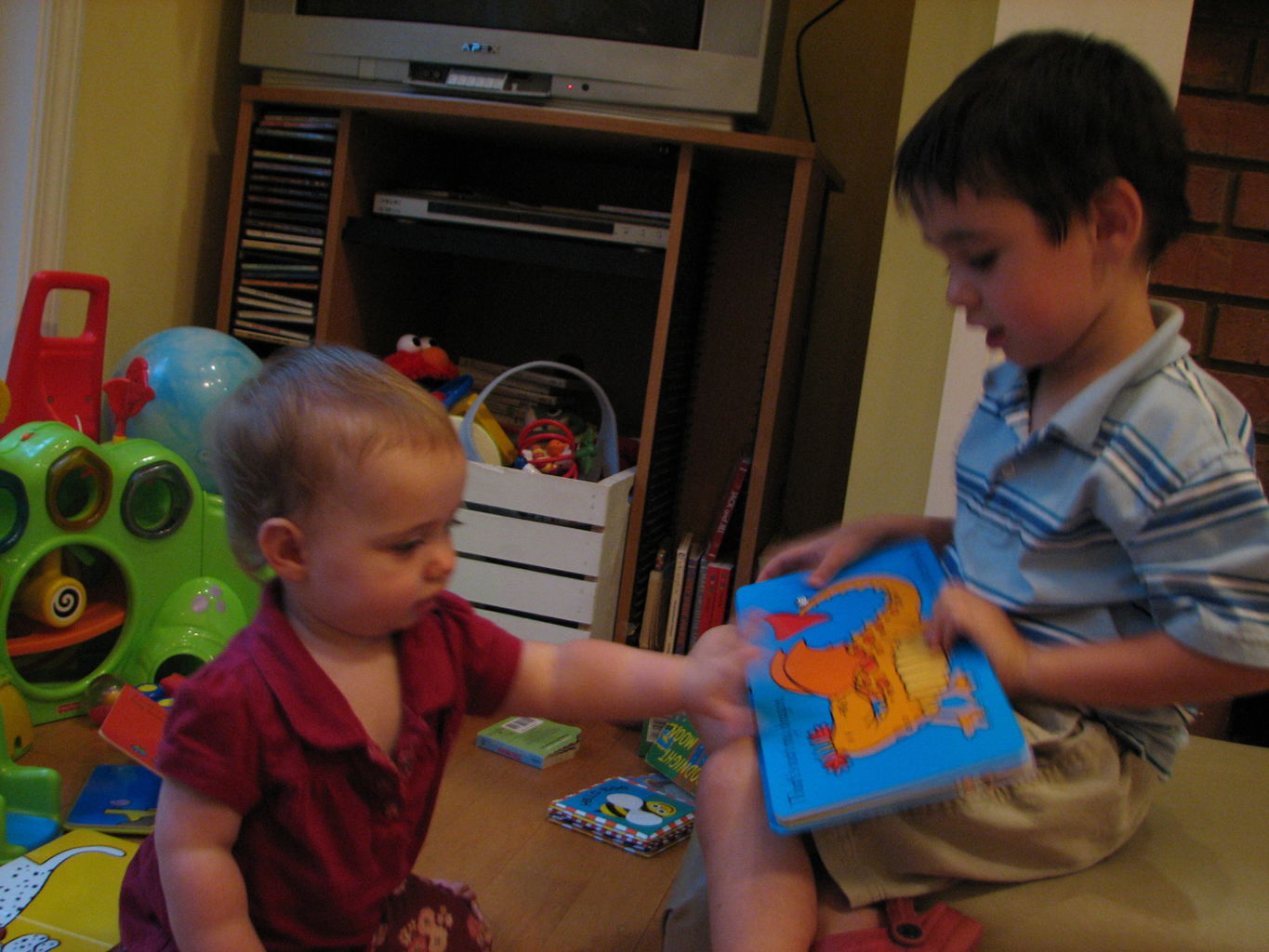 James and Hazel Playing