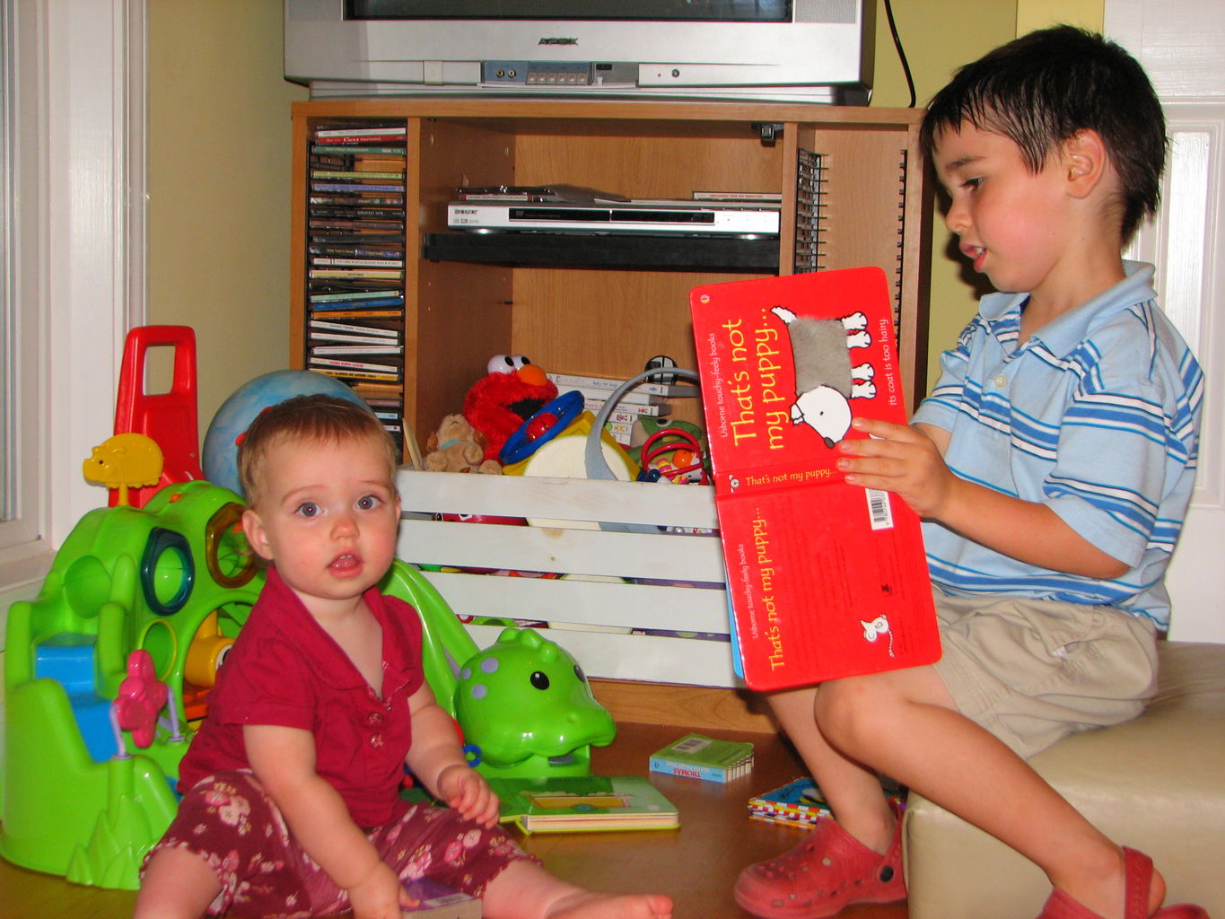 James and Hazel Playing