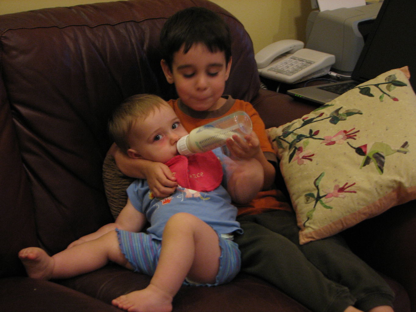 James Feeding Hazel