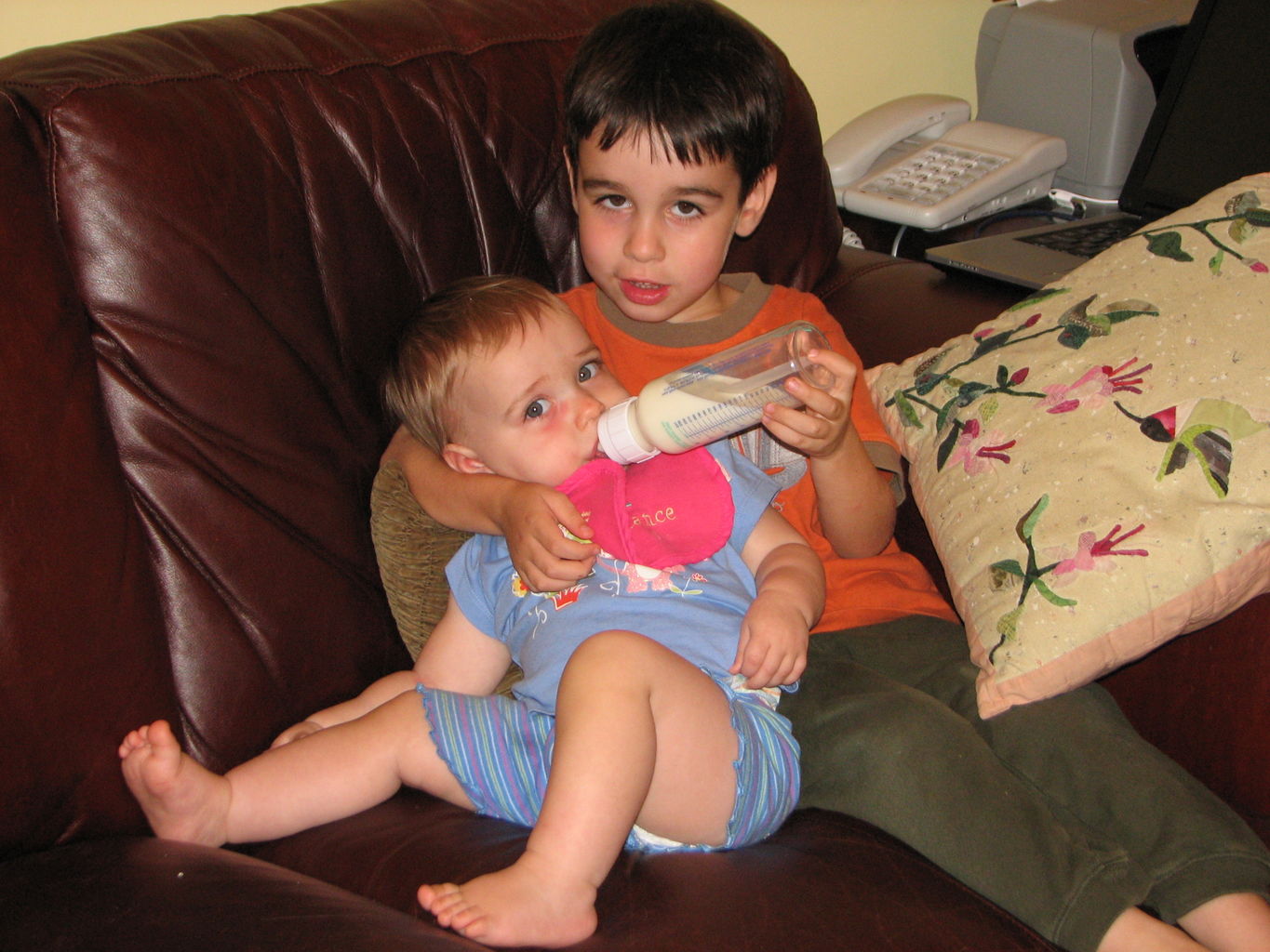 James Feeding Hazel