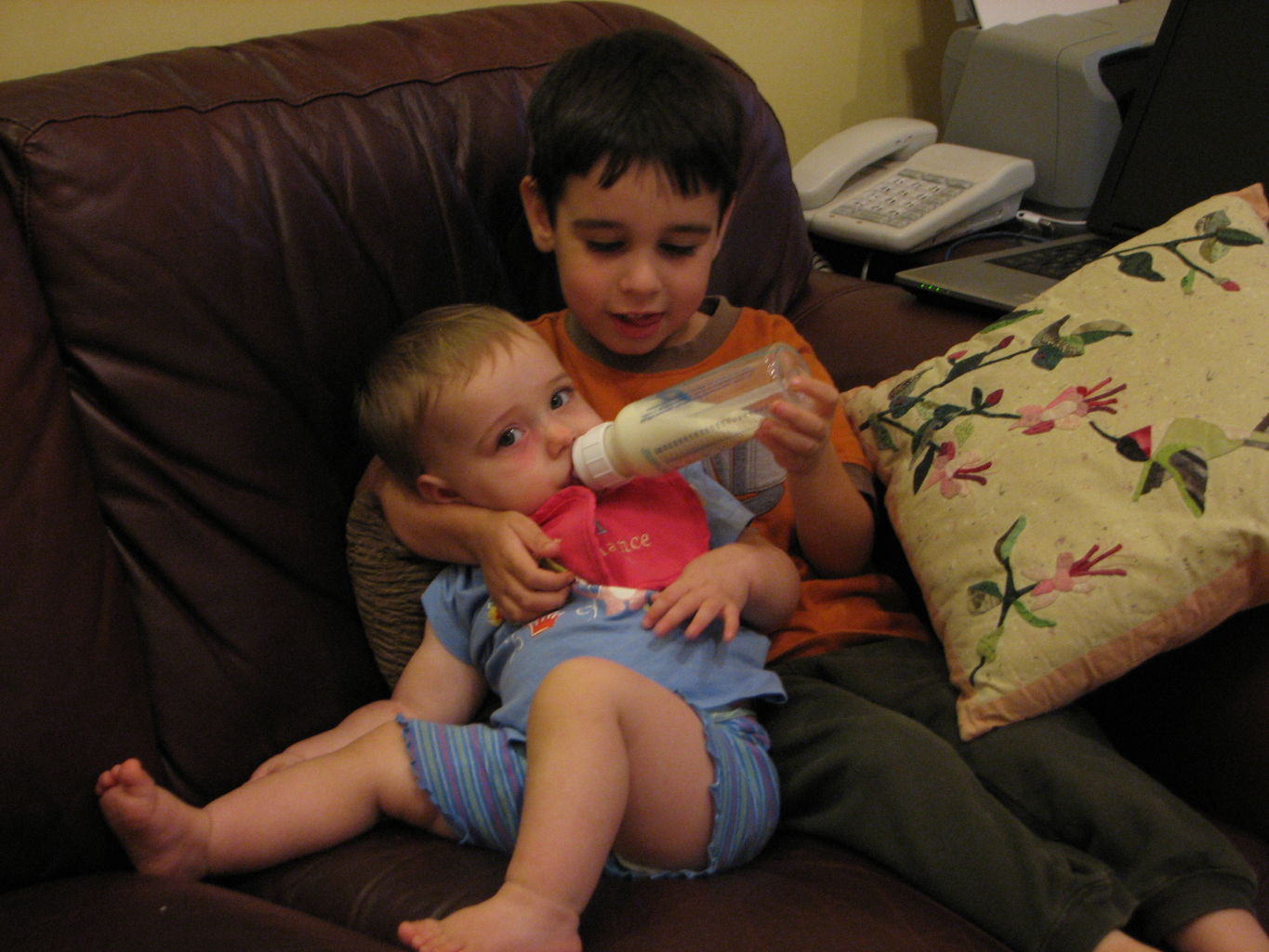 James Feeding Hazel