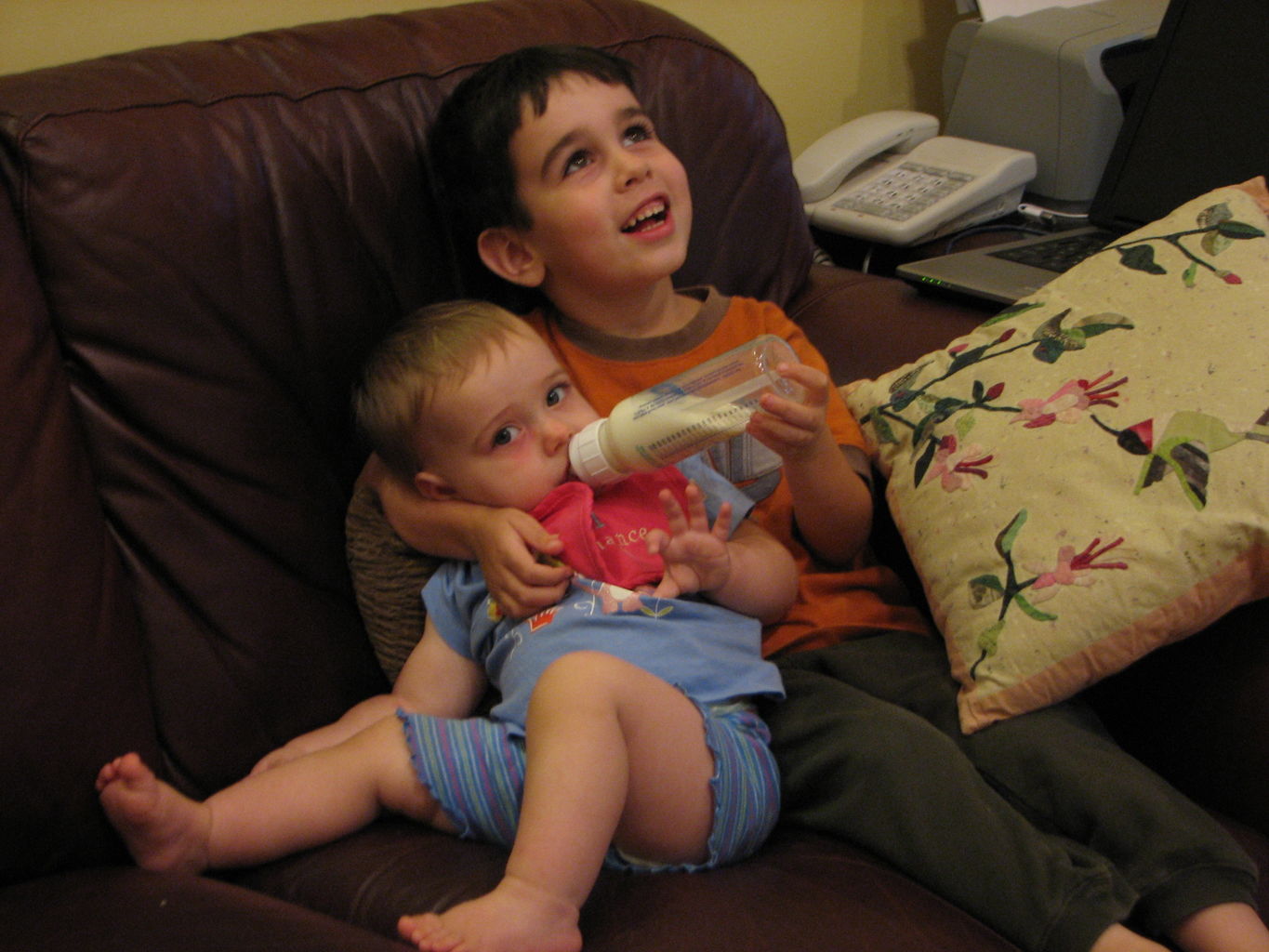 James Feeding Hazel