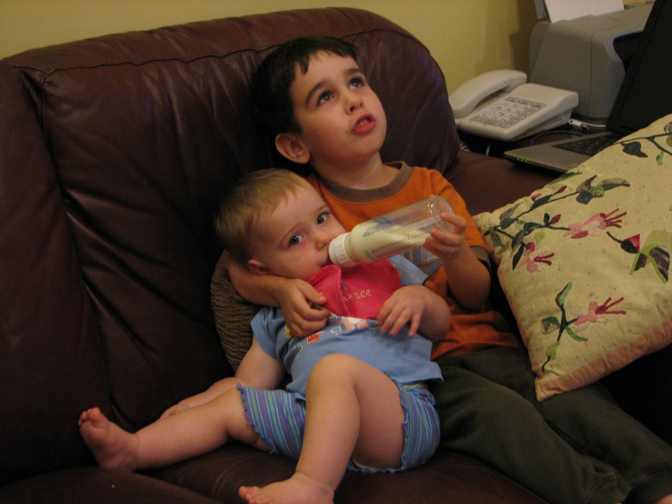 James Feeding Hazel