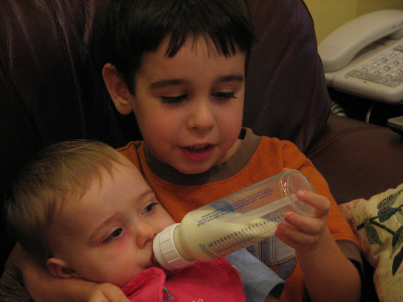 James Feeding Hazel