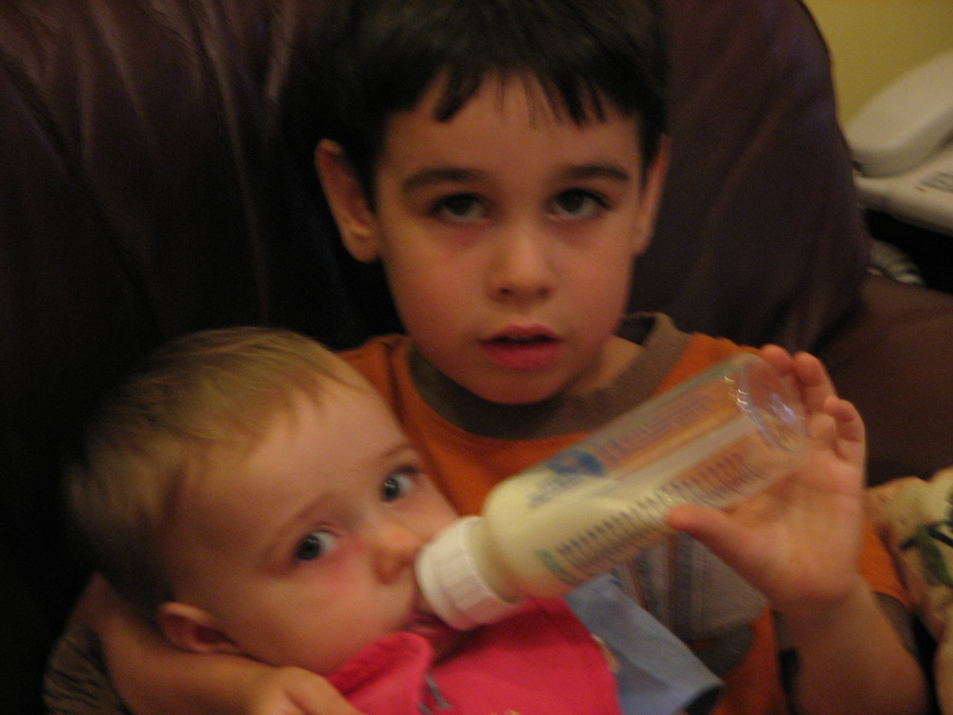 James Feeding Hazel