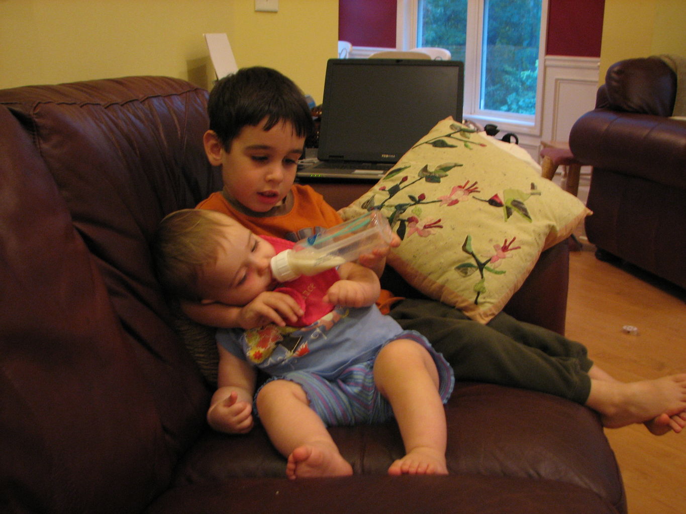 James Feeding Hazel