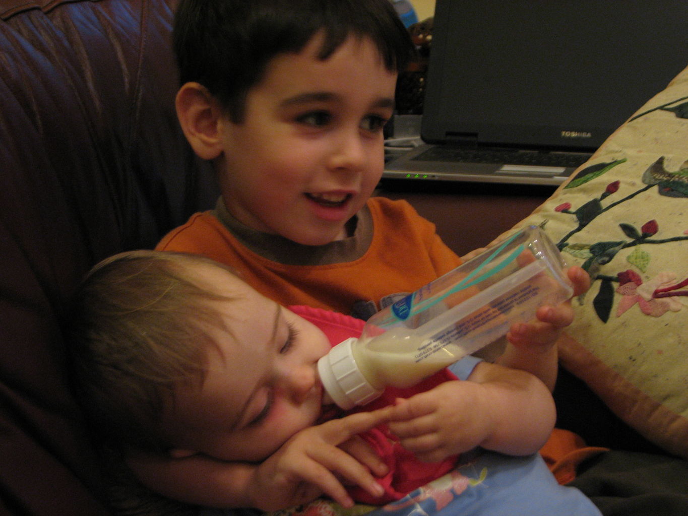 James Feeding Hazel