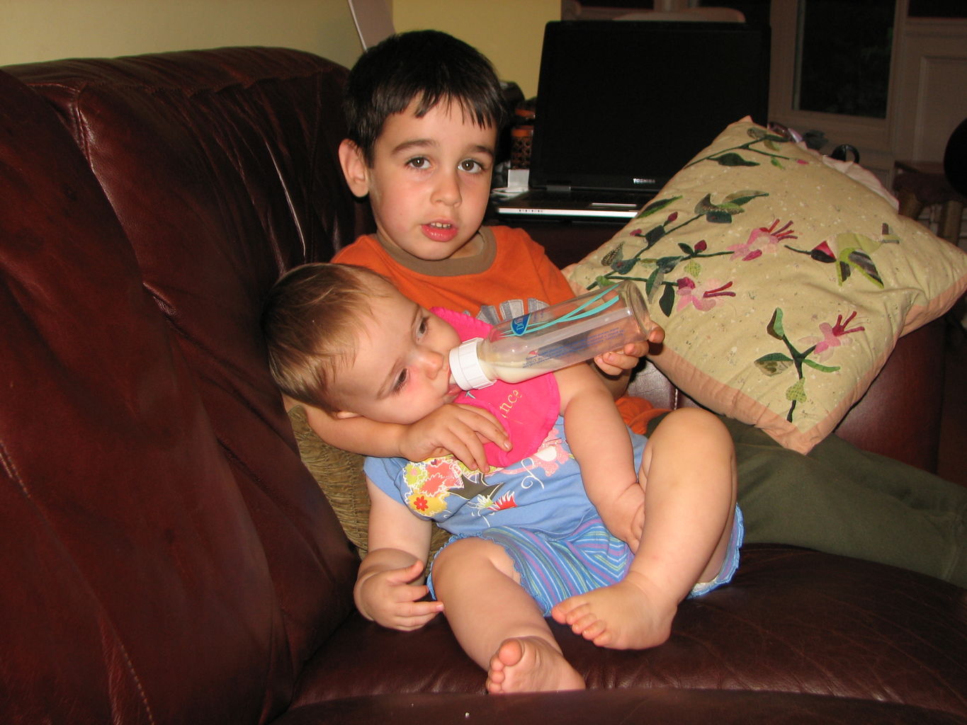 James Feeding Hazel