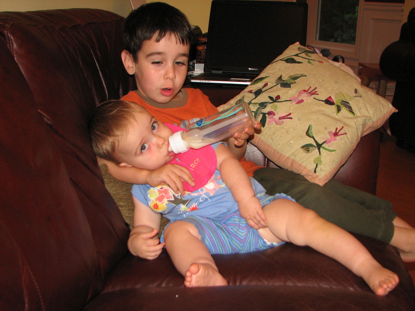 James Feeding Hazel