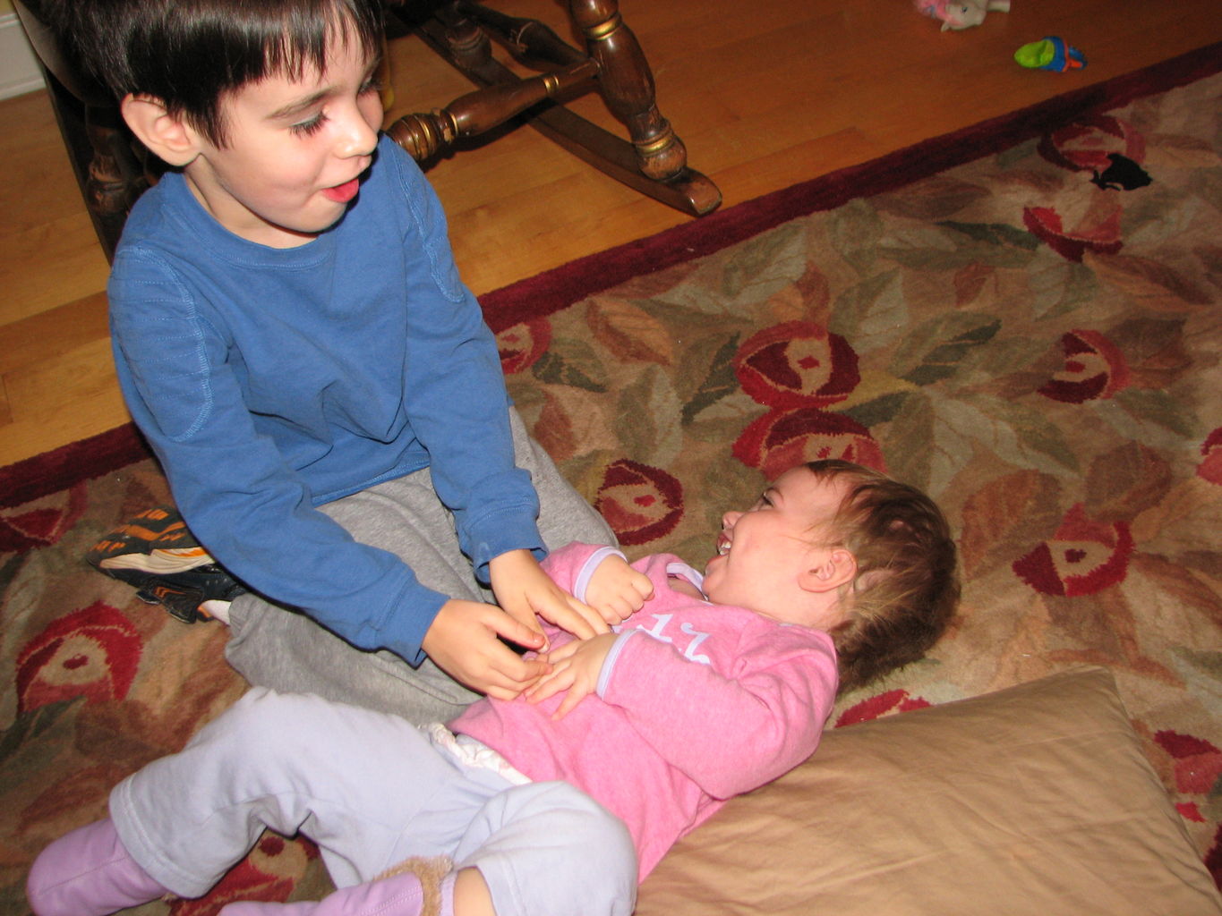 James and Hazel Playing