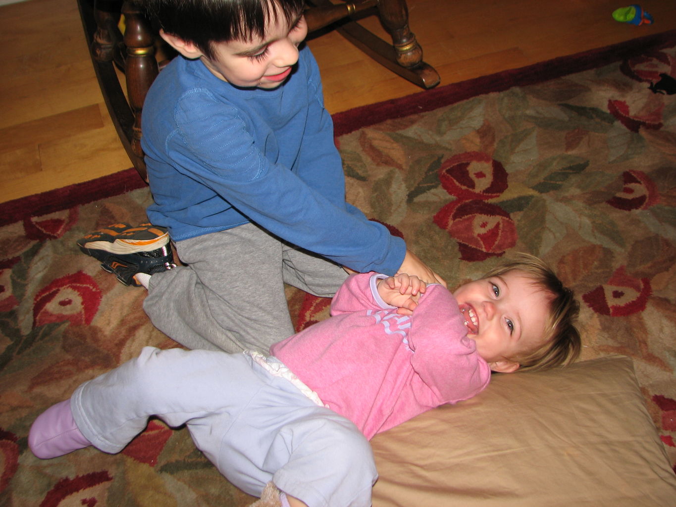 James and Hazel Playing