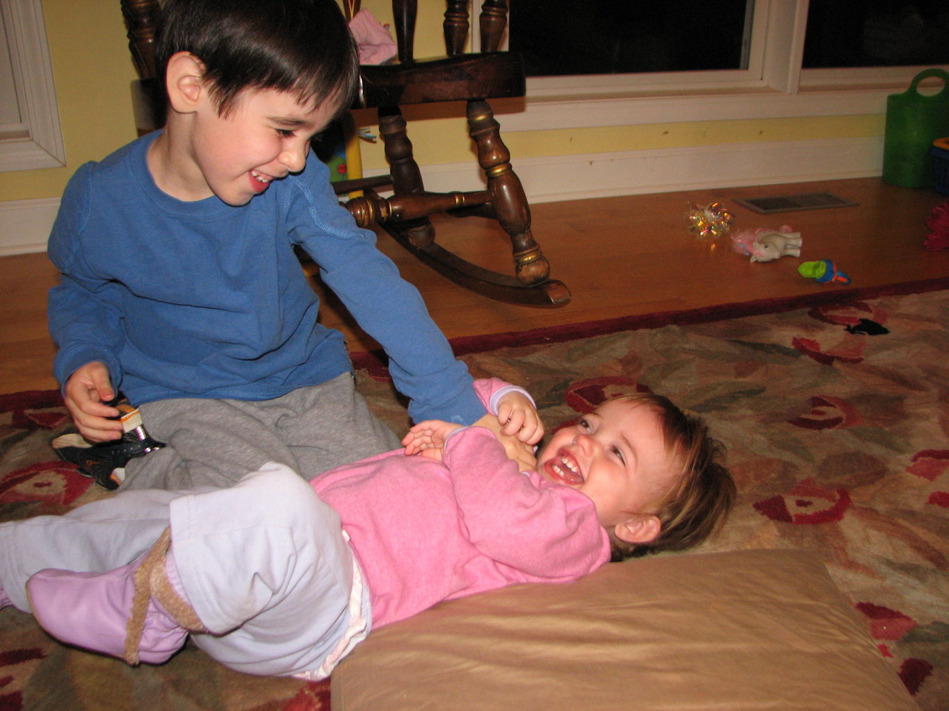 James and Hazel Playing