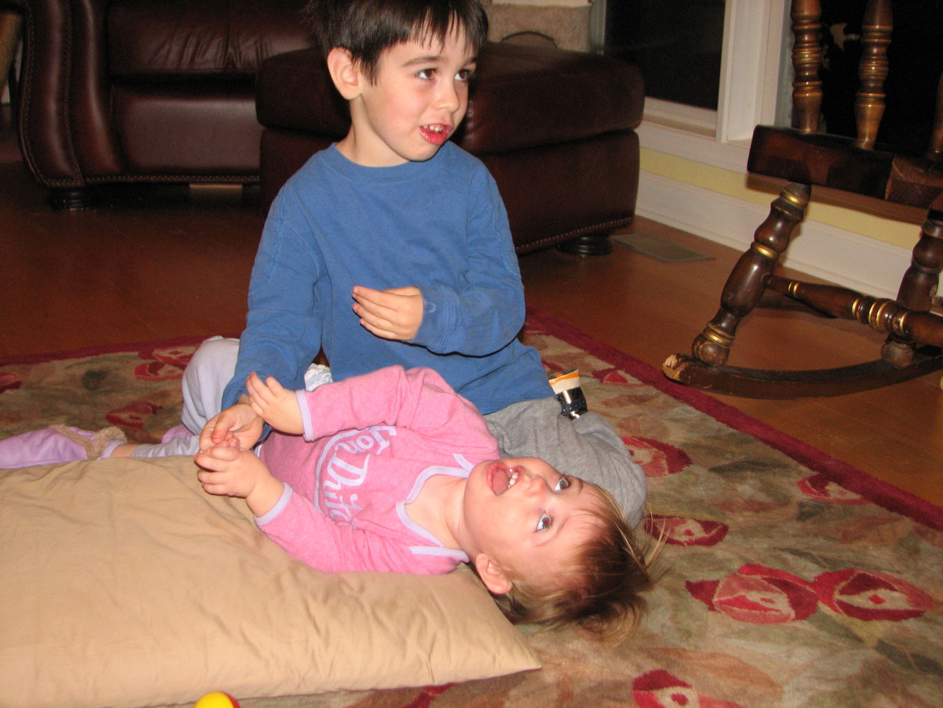 James and Hazel Playing