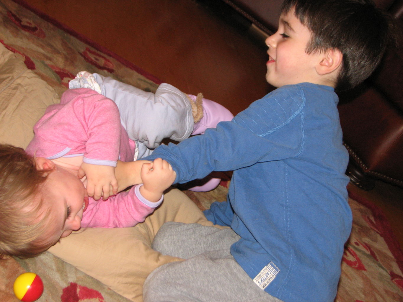 James and Hazel Playing