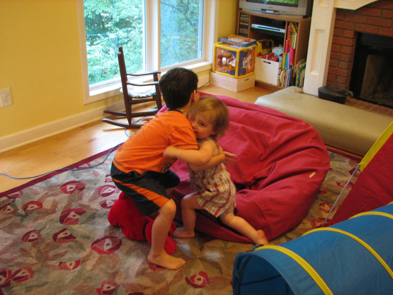 Hazel and James in the Play Tent