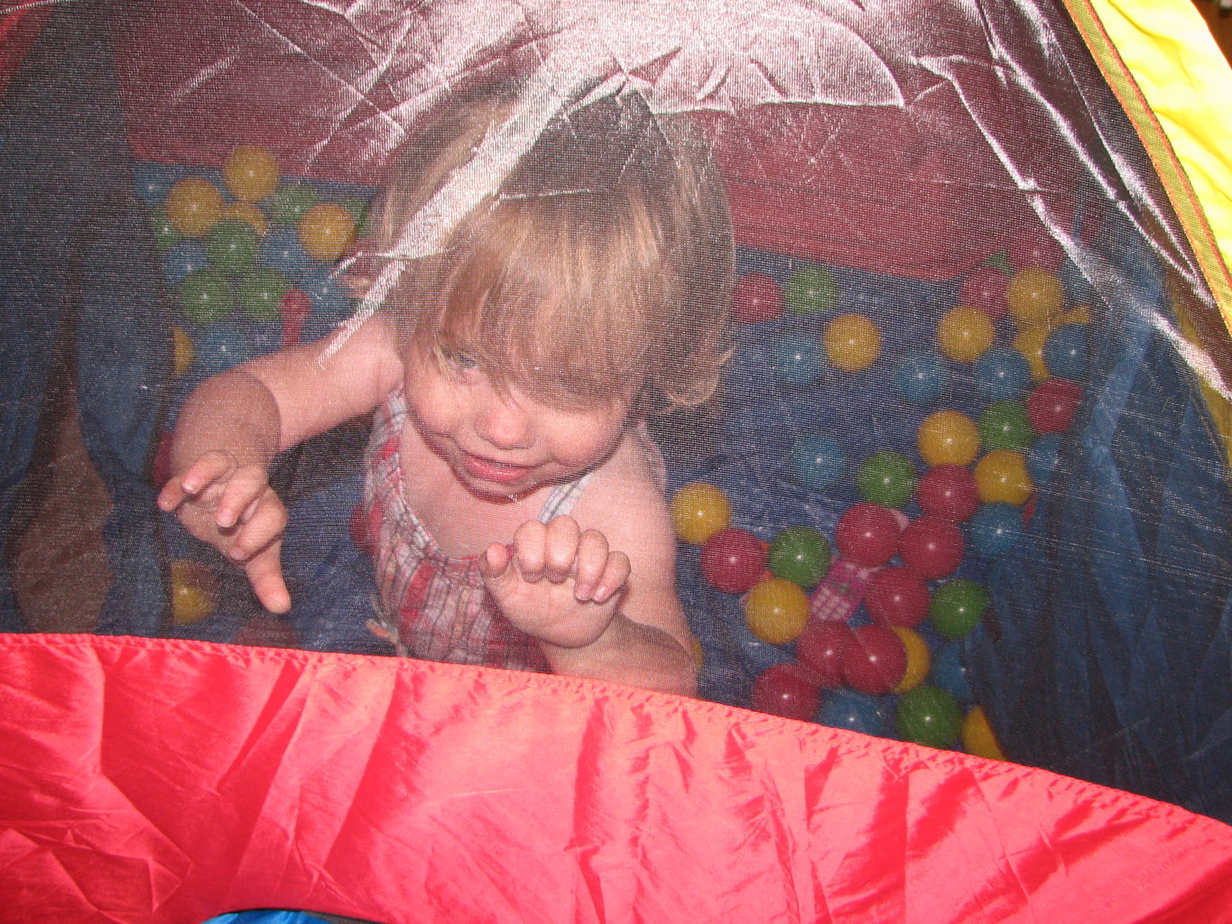 Hazel and James in the Play Tent