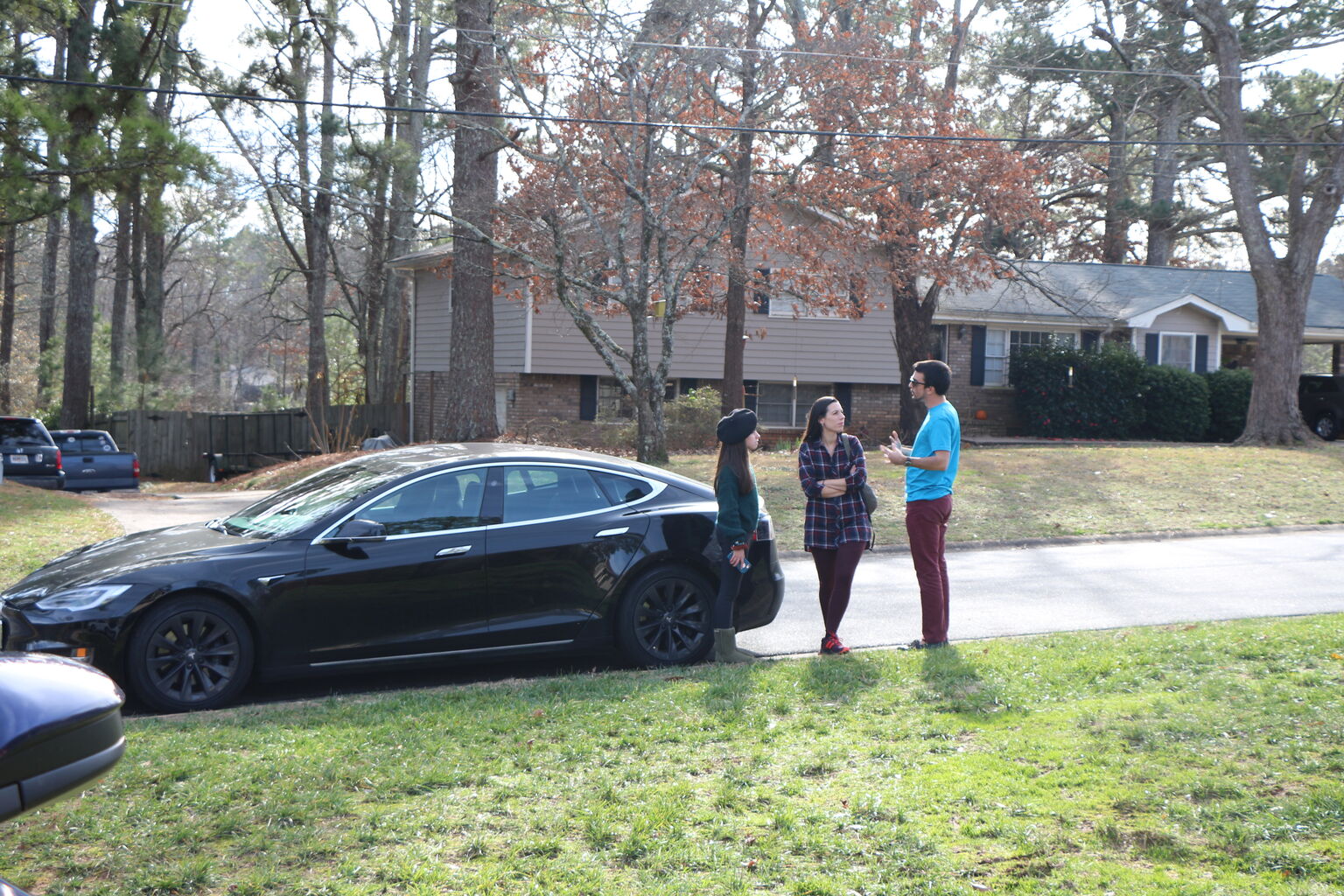 First ride in a Tesla!