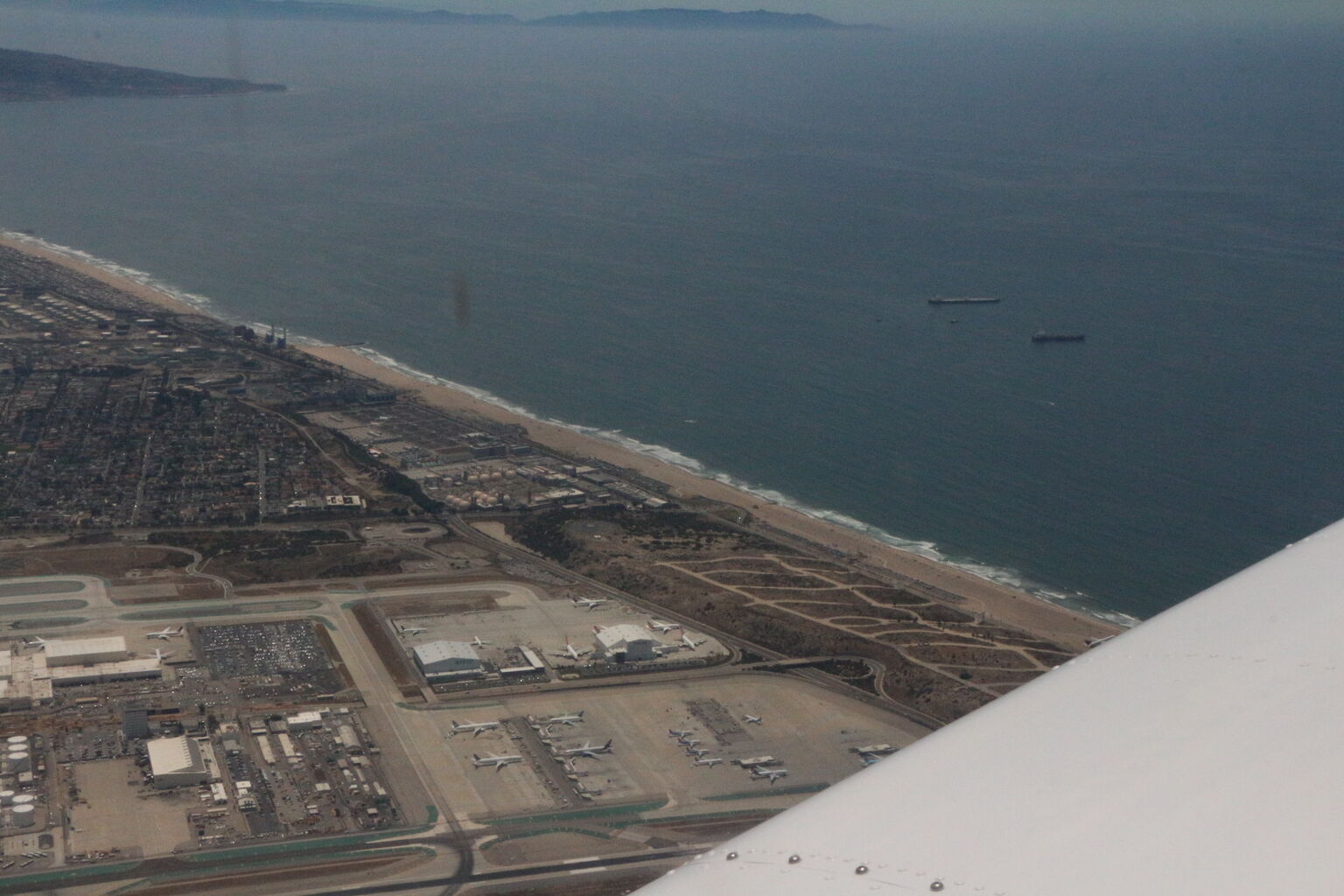 Flying ove LAX